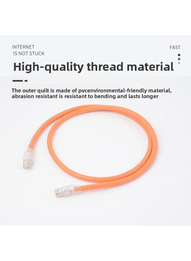 Generic CNCOB Class 8 10 Gigabit Electric Competition Network Cable CAT8 Shielded High Speed Rj45 Network Jumper 5G Router Broadband Cable-Color:Orange-Line Length:8M  - Image 3
