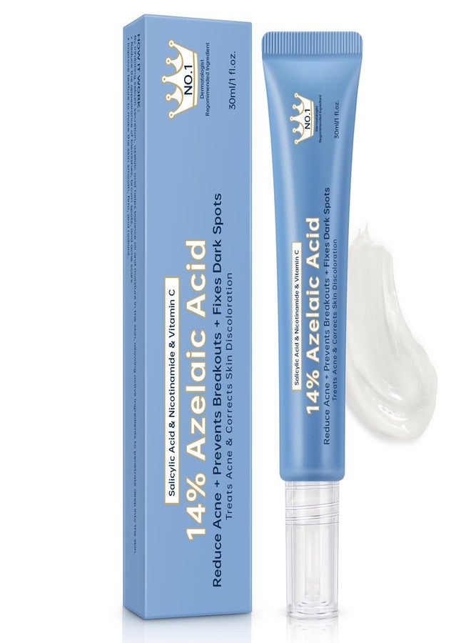mopayzer Azelaic Acid 14% Acne Cream for Redness Relief, Dark Spots, Facial Serum with Niacinamide & Vitamin C Prevent Acne Breakouts, Azelaic Acid Serum for Balance Excess Sebum & Soothe Irritation, 1 Oz. - Image 1