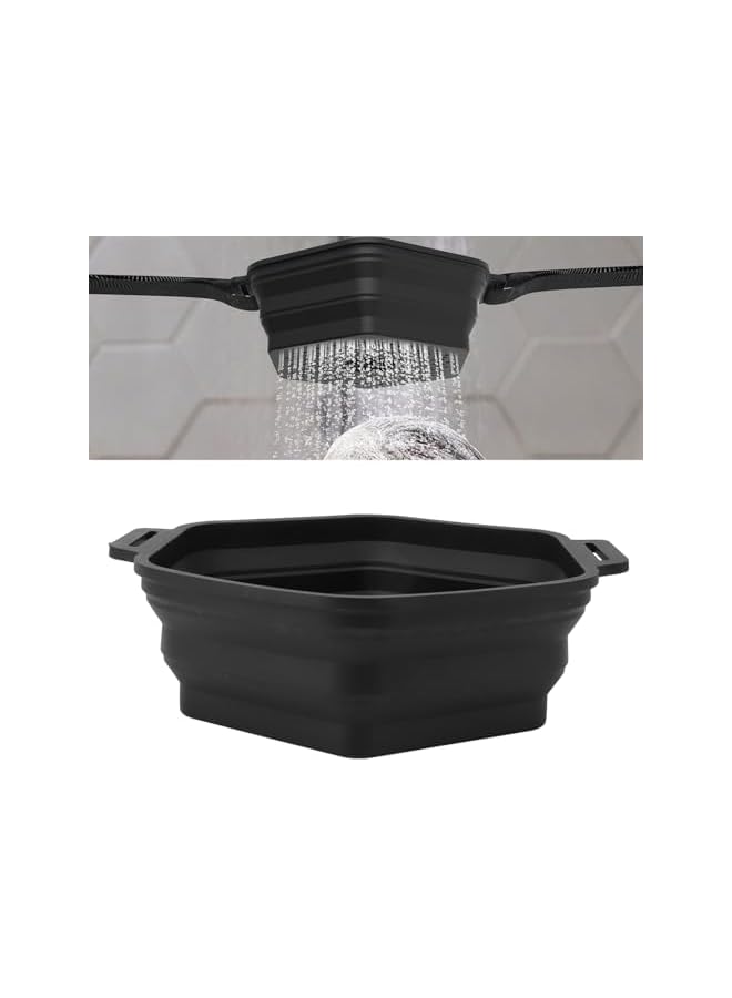 The Bros دش الثلج، حوض ثلج محمول للتبريد السريع للرياضيين مع دلو حوض ثلج سيليكون، تصميم قابل للطي، أسود، للتعافي البارد - Image 5