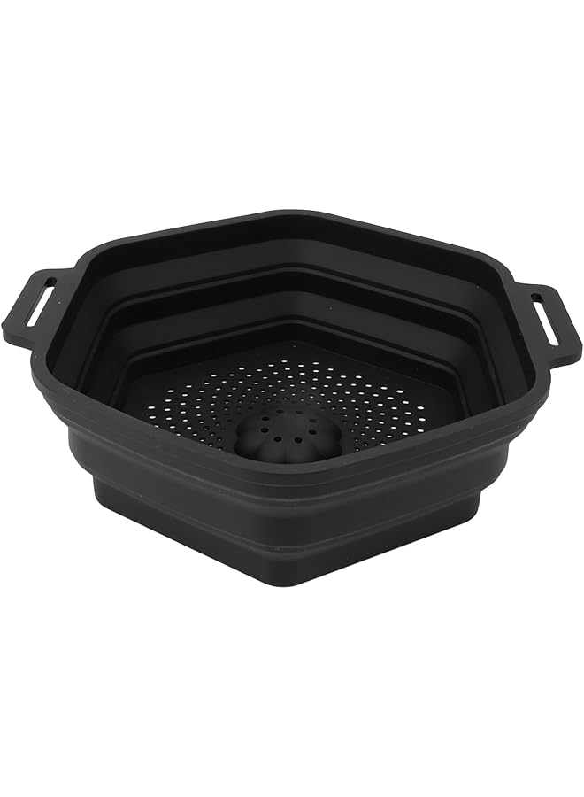 The Bros دش الثلج، حوض ثلج محمول للتبريد السريع للرياضيين مع دلو حوض ثلج سيليكون، تصميم قابل للطي، أسود، للتعافي البارد - Image 1