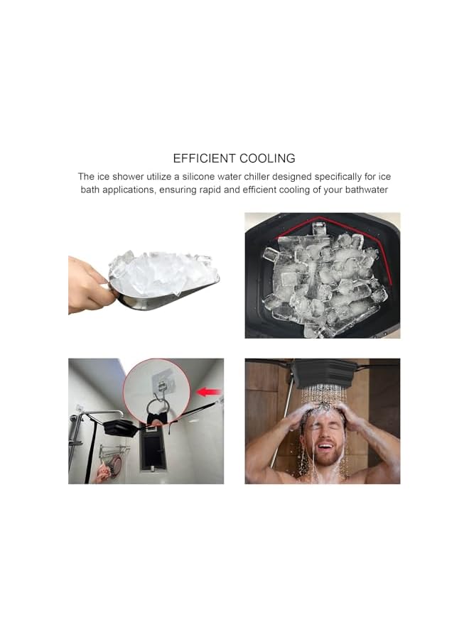 The Bros دش الثلج، حوض ثلج محمول للتبريد السريع للرياضيين مع دلو حوض ثلج سيليكون، تصميم قابل للطي، أسود، للتعافي البارد - Image 3