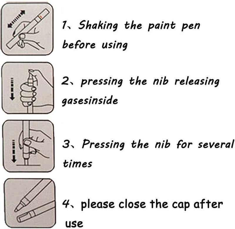 SIPA 5 Pcs Car Moto Auto Permanent Tyre Tread Rubber Marker Paint Pen Waterproof New - Image 3