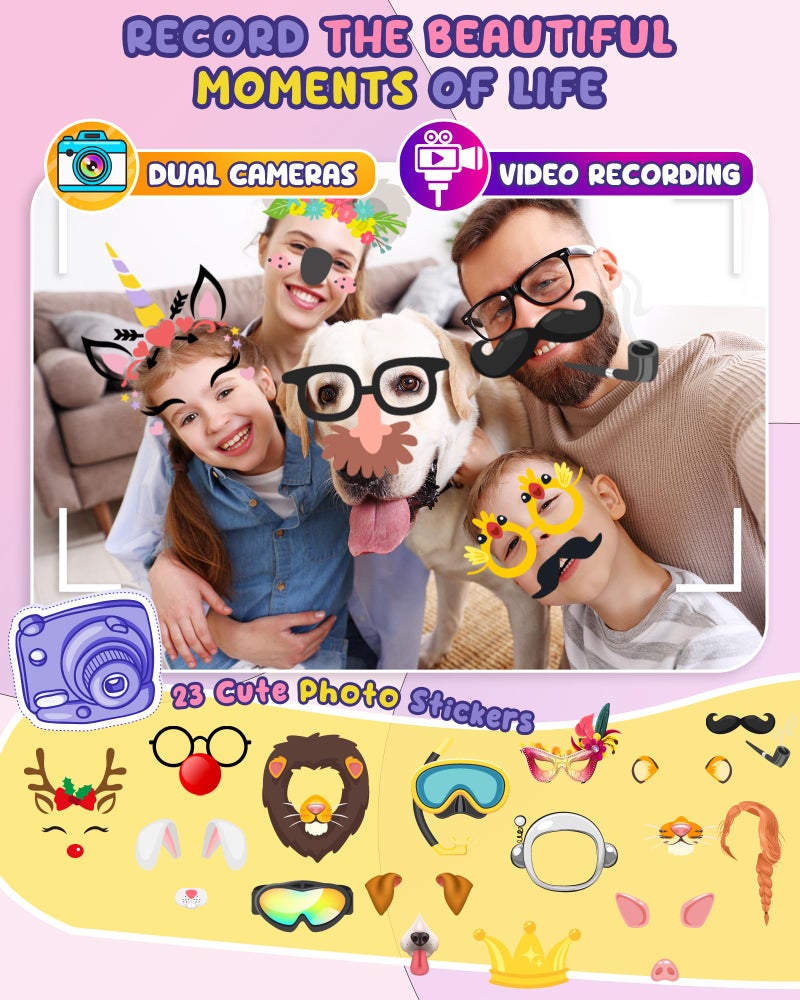 Ucidci Kids Smart Phone Toys For Girls Ages 3-7 With Dual Camera - Toddler Phone Toys With Learning Games  Travel Toys With Mp3 Music Player For Christmas  Birthday Gifts For 3 4 5 6 7 Year Old Boys - Image 4