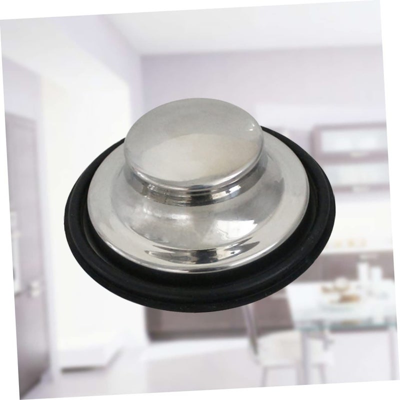 2Pcs Stainless Steel Sink Drain Plug Garbage Disposal Cover Bathroom Sink Splash Guard Replacement Silver - Image 5