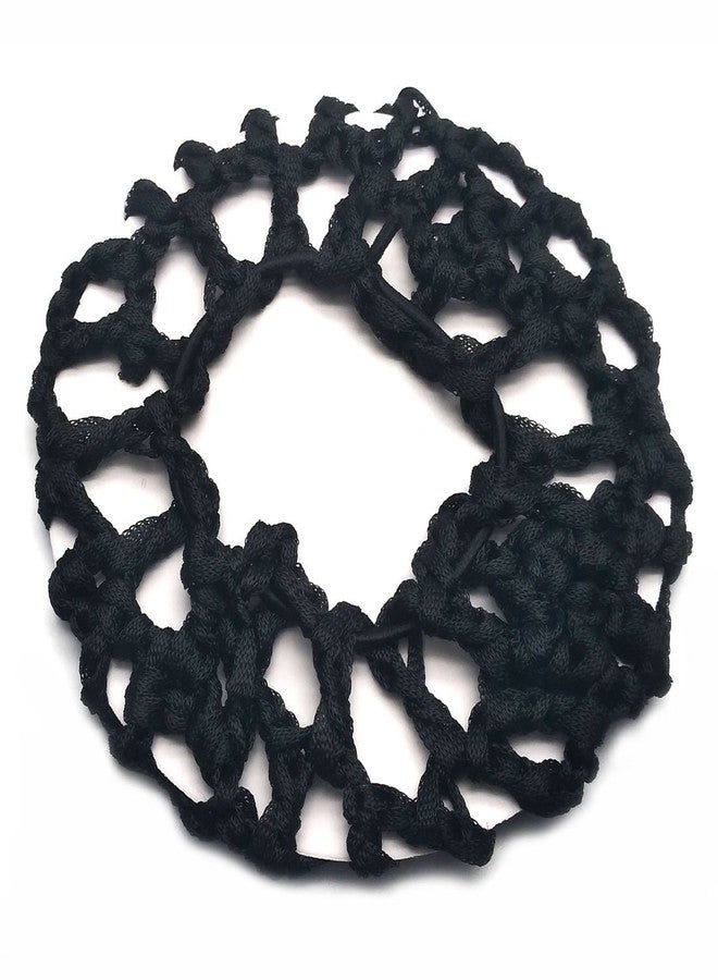 GARASANI 5 Pack Women Ballet Dance Skating Snoods Hair Net Bun Cover Black (Bold mesh) - Image 5