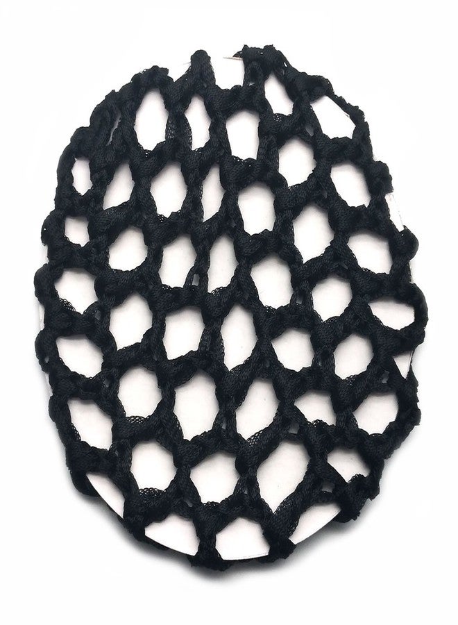 GARASANI 5 Pack Women Ballet Dance Skating Snoods Hair Net Bun Cover Black (Bold mesh) - Image 4