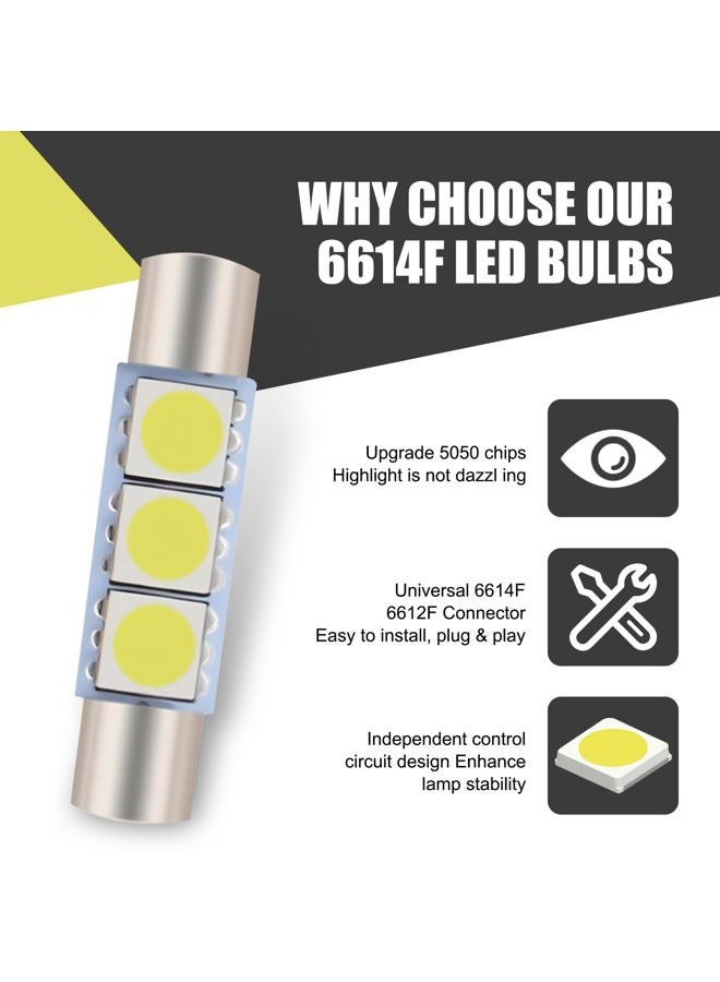 AWGUKA 10 PCS Car 28mm LED Reading Light, 5050-3SMD 12V Flat Head Dual Tip 180 Degree Lighting Roof Light Sunshade Vanity Light, Plug Play Accessories, Suitable for Most Cars (White) - Image 5