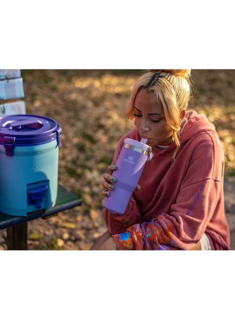 Stanley IceFlow 30 oz Stainless Steel Tumbler with Straw - Vacuum Insulated, Leak-Resistant Flip Straw, Keeps Drinks Cold for 12 Hours or Iced for 2 Days, Lavender, Ideal for Home, Office, or Car