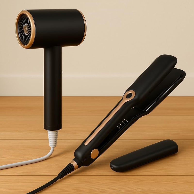 Fitto Hair Dryer Instant Dryer + Hair Straightener 1200W – 2-in-1 Professional Blow Dryer & Hair Straightening Comb for Frizz-Free, Silky, and Smooth Hair, Fast Drying & Styling, Salon Quality - Image 2