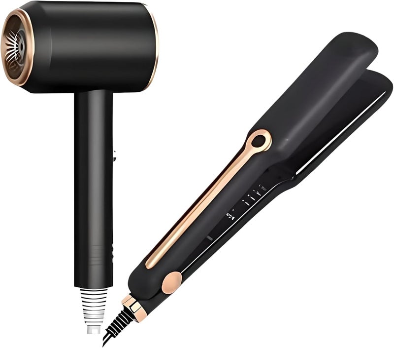 Fitto Hair Dryer Instant Dryer + Hair Straightener 1200W – 2-in-1 Professional Blow Dryer & Hair Straightening Comb for Frizz-Free, Silky, and Smooth Hair, Fast Drying & Styling, Salon Quality - Image 3