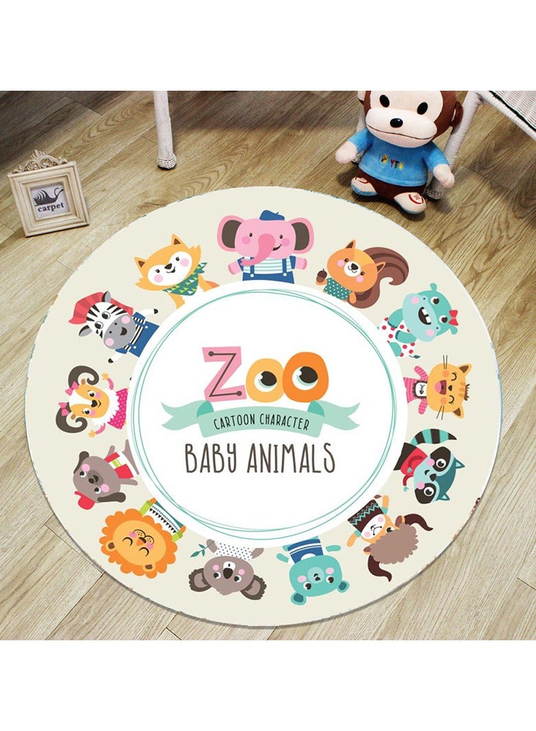 Loquat Squality Children's Creative Cartoon Cute Circular Carpet 