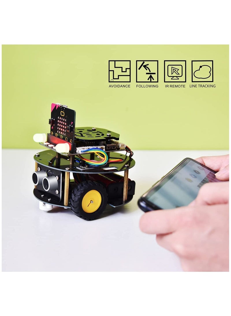 Keyestudio - Microbit Robot Starter Kit for BBC Micro bit V2 V1.5 (Without Micro:bit Board), Smart Robot Car Kit for Teens, STEM Education Programming Kit - Image 1