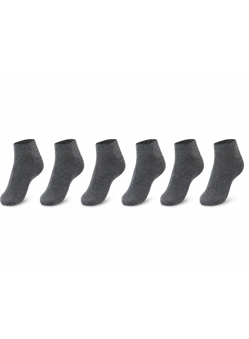 Mens Cotton-blended Low cut Sneaker Socks (PACK OF 6) Lightweight, Ultra-Soft touch, Secure Gentle Grip, Reinforced stitch, Skin Friendly - GREY