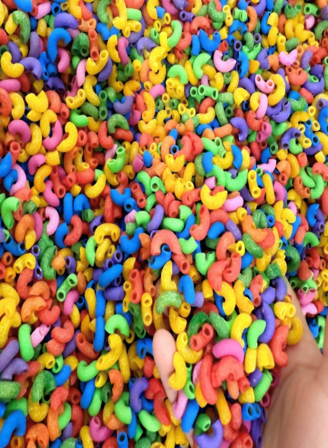Lattooland 4 Cups of Elbow Rainbow Pasta Sensory Bin Filler for Kids (1 Lb) | Non-Toxic Colored Pasta for Toddlers | Child-Safe Multicolor Pasta for Sensory Play | Montessori Sensory Table Activity - Image 1