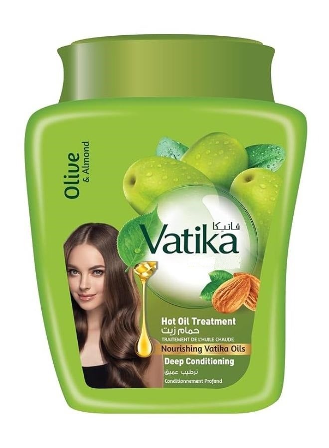 Vatika Hot Oil Treatment With Olive And Almond Deep Conditioner 1 KG - Image 1