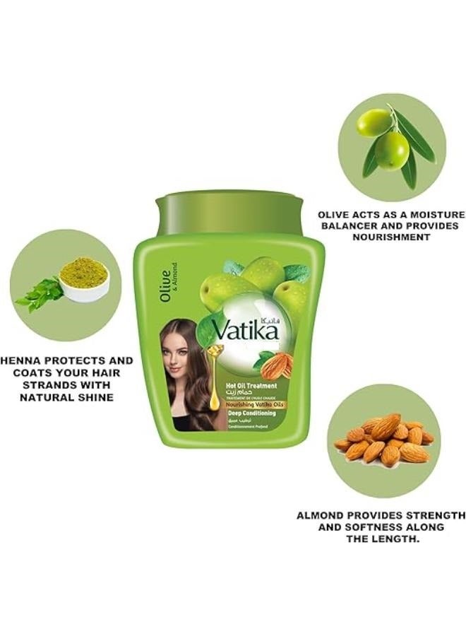 Vatika Hot Oil Treatment With Olive And Almond Deep Conditioner 1 KG - Image 3