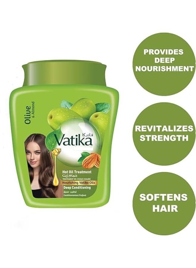 Vatika Hot Oil Treatment With Olive And Almond Deep Conditioner 1 KG - Image 4