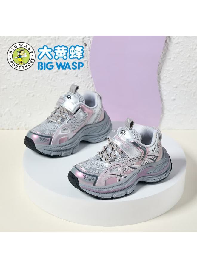 Big Wasp Kids Fashion Boys Sports Shoes Girls Casual Trendy D312533180 Gray Purple Size 33