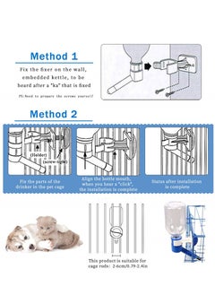 SYOSI No Drip Dog Water Bottle, Small Medium Sized Dogs 15-30 lb, Cat Best Animal Wire Cage Feeder Leak-Proof Pet Kennel Dispenser Drinker BPA-Free (Blue, 11.2 Oz, 330 ML)  - Image 5