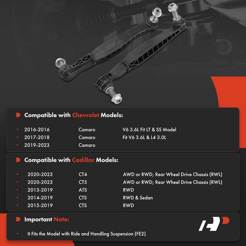 A-Premium Front Sway Bar Links for Chevrolet and Cadillac - Image 2