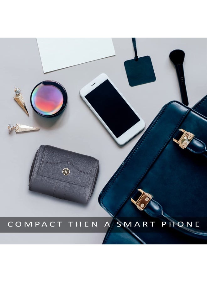 HAMMONDS FLYCATCHER Wallet for Women - Leather Ladies Wallet -MU 14 Card Slots - RFID Protection - 3 ID Card Slots - Women's Wallet - Button Closure -Hand Wallet - Daily Use, Money Purse | TB2M - Image 4