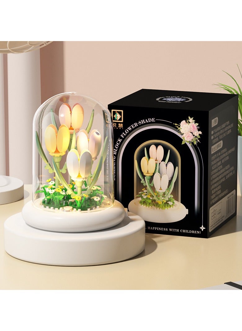 Aquaforest Micro Particle Building BlockFlower, Children's Puzzle Assembly Toy, Desktop Ornament, Glowing Eternal Flower, Girl's Gift Small Gift - Image 1