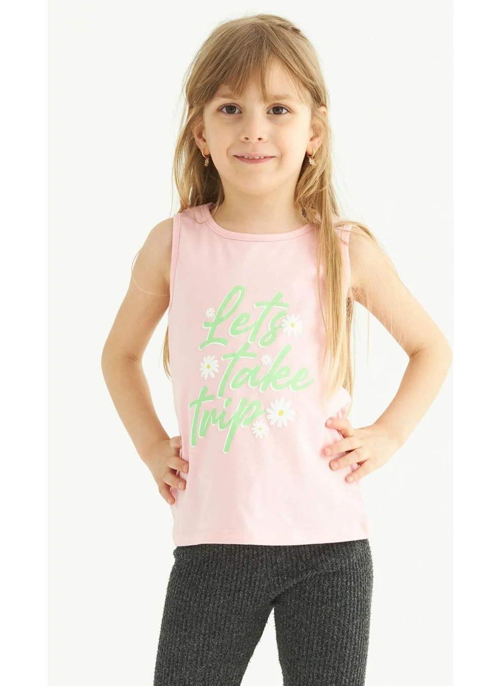 Zepkids Girl Lets Take A Trip Printed T-shirt 3-7 Years Old