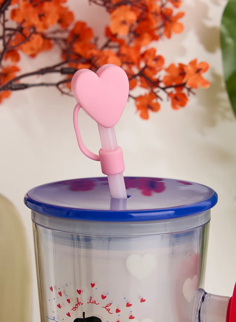 COCONUT LANE Heart Straw Cover