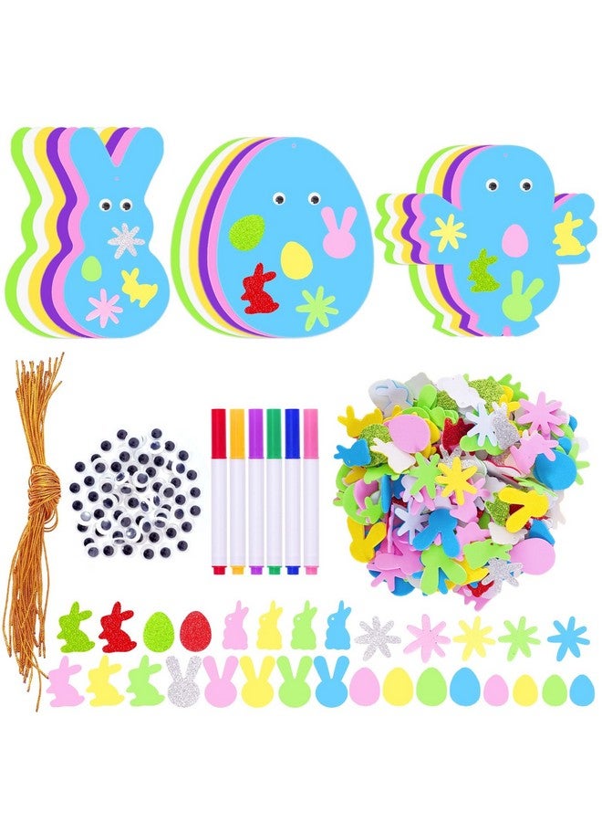 baotongle 302pcs Easter Foam Stickers Set Egg Bunny Chick Decorations for Kids Crafts Party Favors Supplies Easter Craft Kits - Image 1