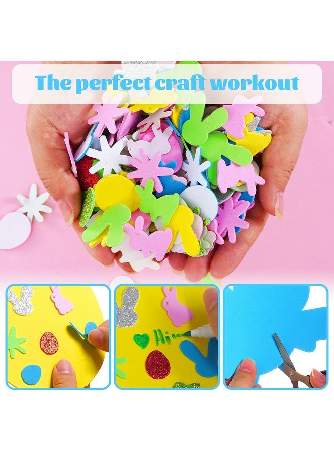 baotongle 302pcs Easter Foam Stickers Set Egg Bunny Chick Decorations for Kids Crafts Party Favors Supplies Easter Craft Kits - Image 3
