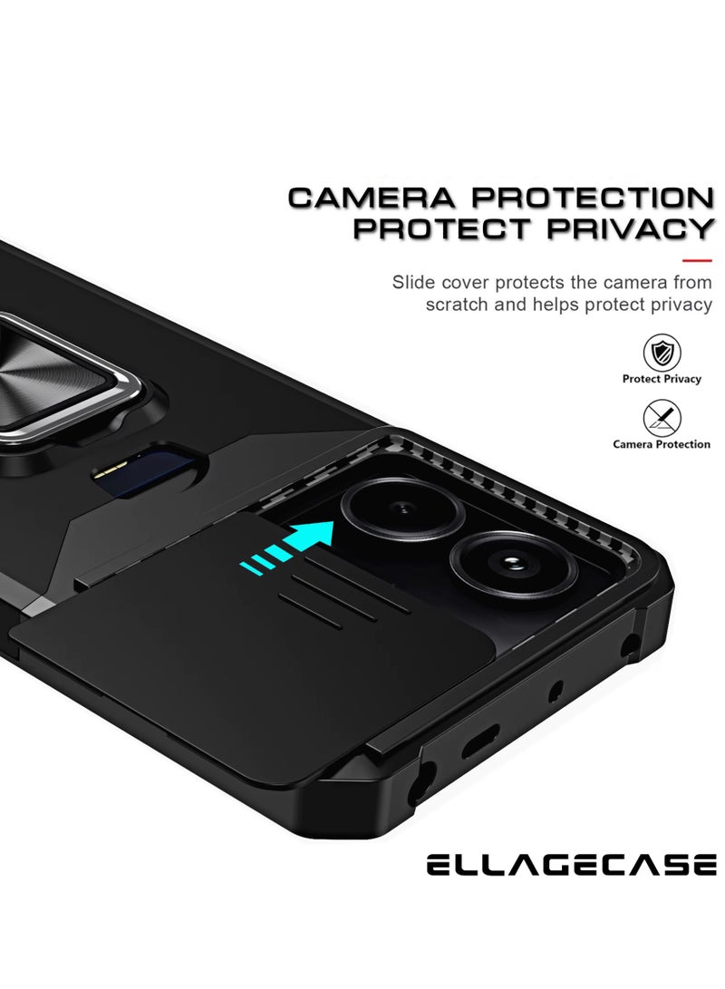 ELLAGECASE Impact-Resistant Case with Card Slot, Stand & Solid Camera Protection for Xiaomi Redmi Note 13 5G – Includes Hidden Metal Plate - Image 3