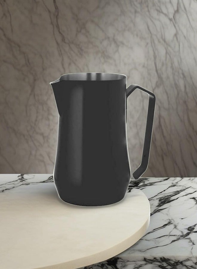 Motta Metallurgica Motta 17 oz Stainless Steel Tulip Milk Frothing Pitcher, Black - Image 2