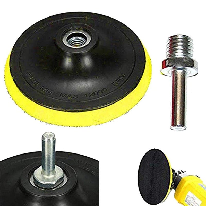 Diy Crafts CTDIYHI37488 7 Inch Backer Pad Polishing Buffing Plate Rubber M 44483 Drill Thread Kit Set 4 Inch Kit Backer Pad Universal Drill Nut - Image 1