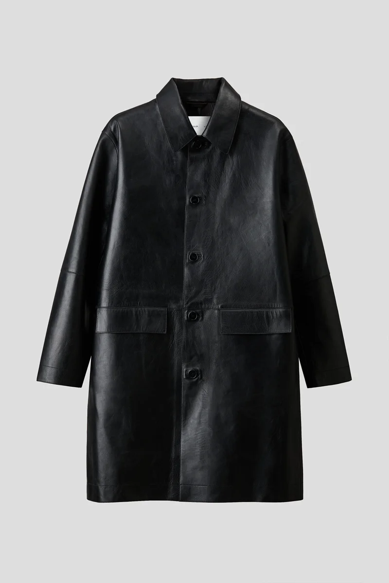 Long leather coat