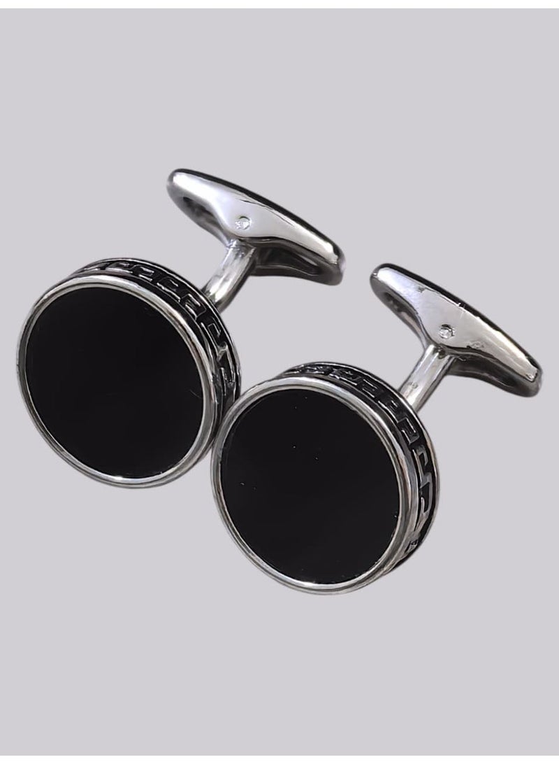 كريتر  طقم رجالي فاخر يتكون من ساعة تصميم ملكي من الستانلس ستيل، مينا كلاسيكي مع عرض التاريخ مقاومة للماء وسبحة وقلم وازرار اكمام - Image 4