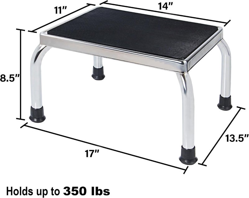 Vaunn Medical Foot Step Stool 350lbs Heavy-Duty Welded Steel Legs, Fully Welded Single Construction Frame, Anti-Skid Rubber Platform - Image 5