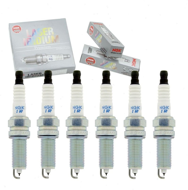 Sixity Auto 6 pc NGK Laser Iridium Spark Plugs for Jeep Wrangler 3.6L V6 (2012-2017) - Image 1