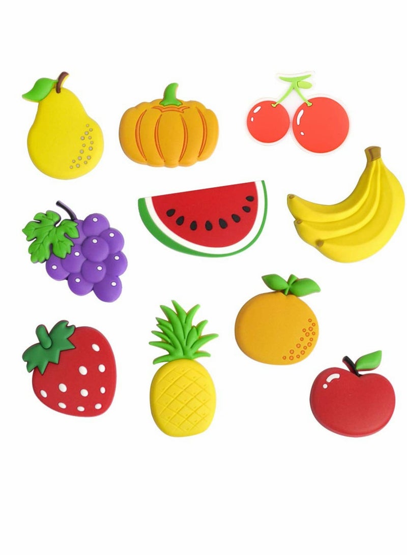 Fridge Refrigerator Magnets Set, Cute Cartoon Fruits Magnetic Whiteboard Magnets, Office Notice Message for Kids Activity Home Kitchen Decoration Accessories Travel Souvenirs 10 Pcs