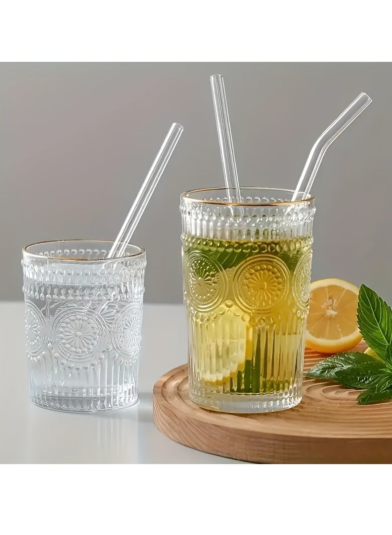 Set of 4/8 Reusable High Borosilicate Glass Straws – Heat-Resistant, Transparent, BPA-Free, Perfect for Smoothies, Juice & Tea, Dishwasher Safe, Ideal for Daily Use & Festive Celebrations.  - Image 3
