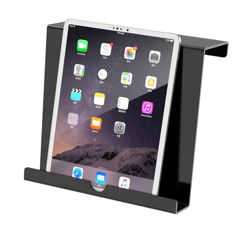 Qsxou Treadmill Tablet Holder, Exercise Bike Reading Stand, Acrylic Book Holder, Black Acrylic Stand for Tablet, Magazines and Books（8.5 x 9.5 x 2.8 Inches） - Image 2
