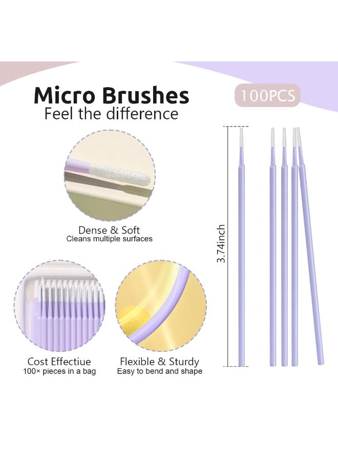 MAYCREATE® 100-Count Fine Tip Cotton Swabs for Makeup Removal Eyeliner Mascara Precision Removal Excess cosmetics Cotton Swabs Makeup Tools for Eyeliner Fixing & Sharpening & Lip Liner Correction - Image 2