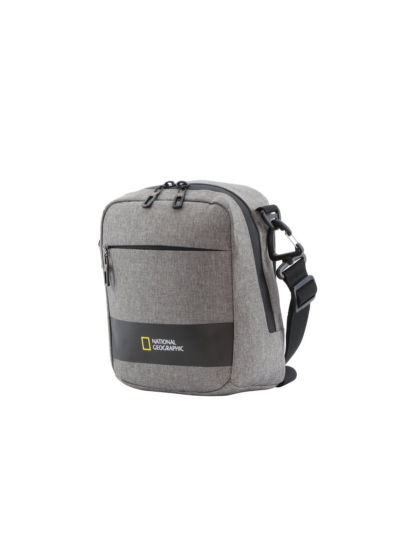 NATIONAL GEOGRAPHIC National Geographic Shadow RPET Utility Bag Grey, Durable Water Resistant RFID Pocket, Multi Pocket Casual Shoulder Bag/Crossbody Bag For Office Work School University Travel  - Image 2
