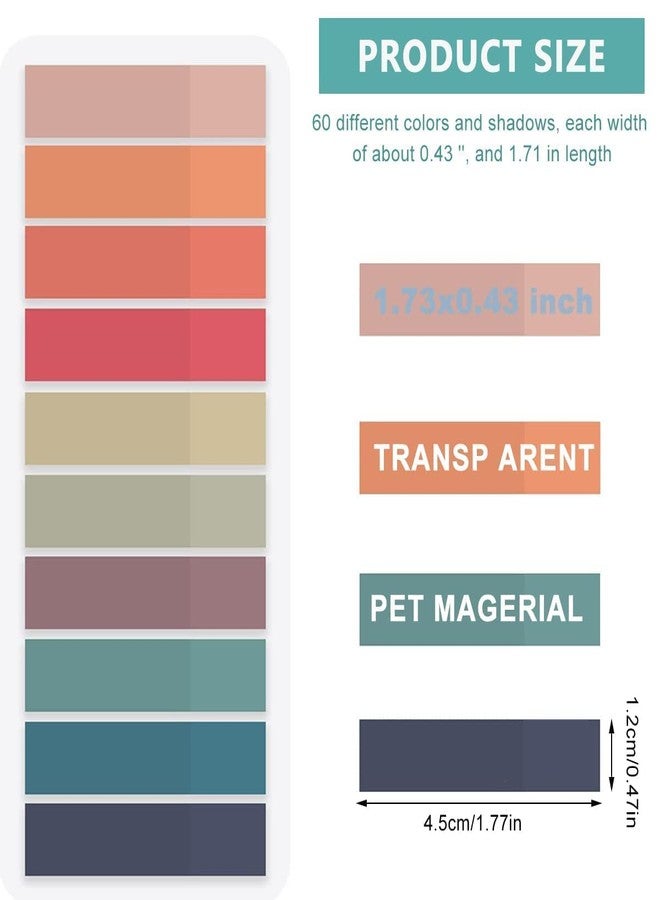 CLOSAL® Sticky Tabs Index Tabs Book Tabs Transparent Sticky Notes Writable and Multifunctional Tabs with Ruler Reminder Tabs for Page Markers or Book Reading Notes (Sticky Notes 5 Packs | 800 Pcs) - Image 2