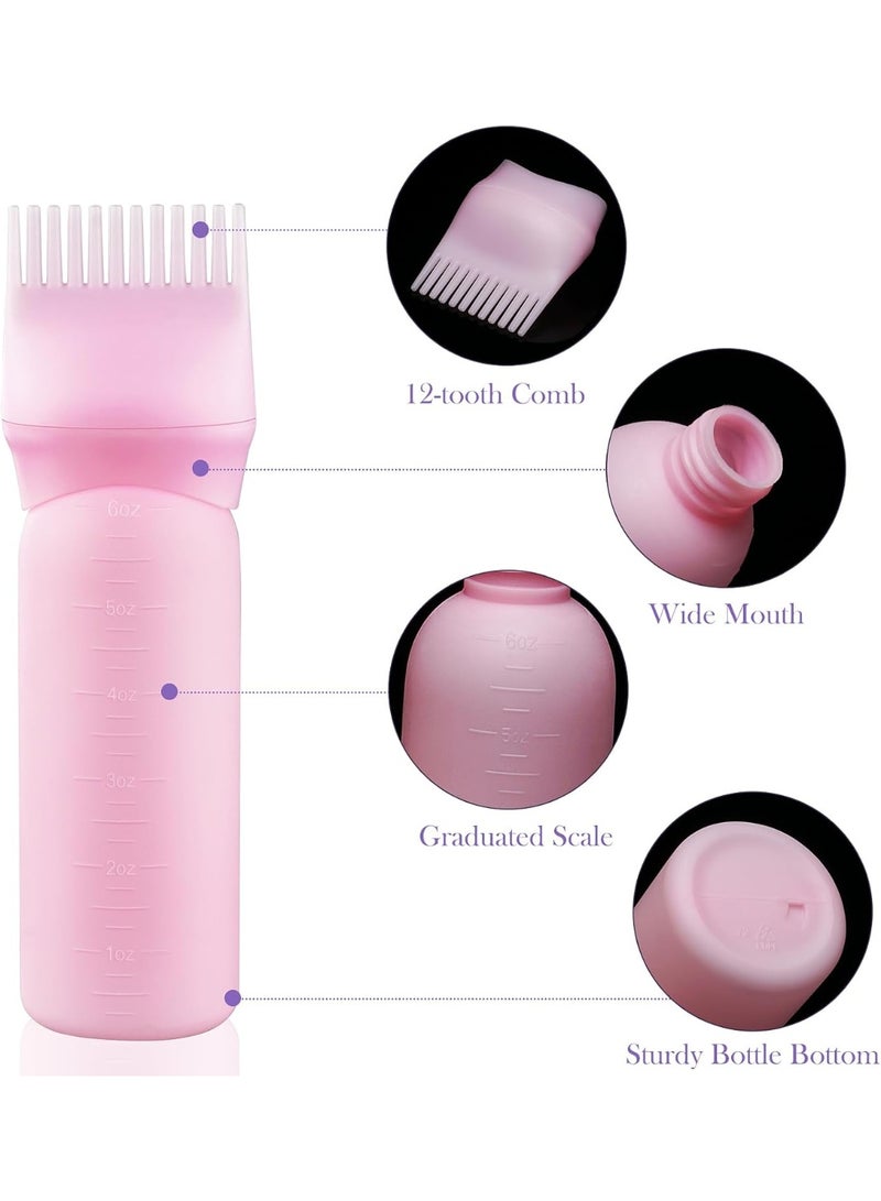 Root comb for distributing dye from 3 packs, hair dye applicator with graduated scale, plastic, multi-colored - Image 3