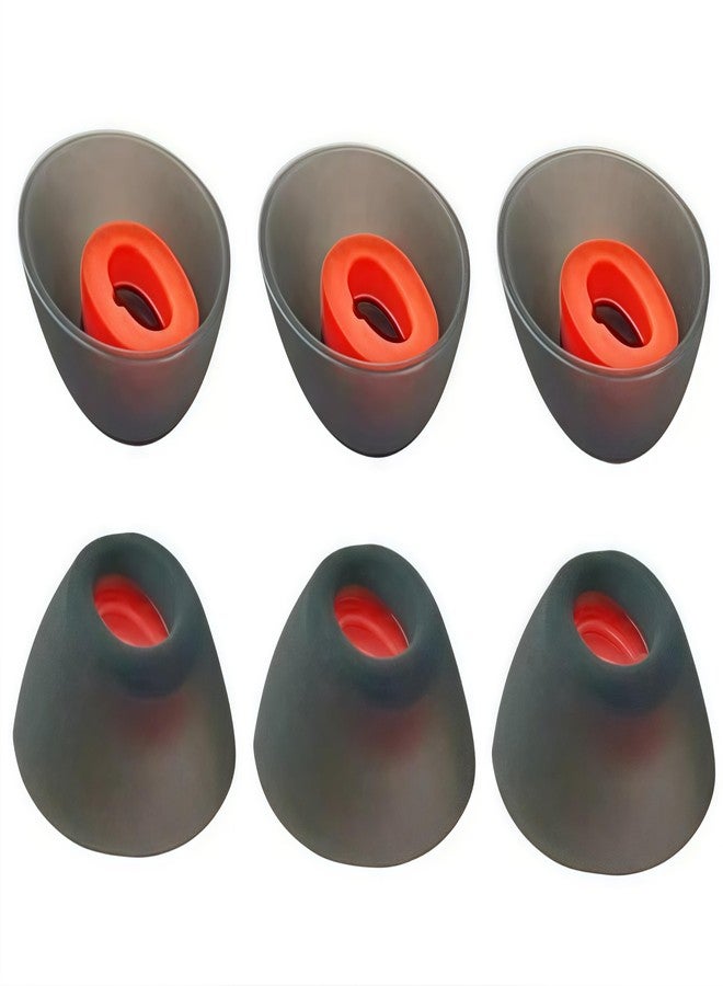 Wiki VALLEY 3 Pairs Replacement Earbuds Tips Silicone Ear Tips for JBL Tune Flex Fit in Case, Buds Tips,3 Size,Black Orange-S/M/L - Image 1