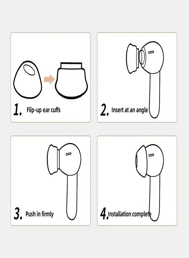 Wiki VALLEY 3 Pairs Replacement Earbuds Tips Silicone Ear Tips for JBL Tune Flex Fit in Case, Buds Tips,3 Size,Black Orange-S/M/L - Image 4