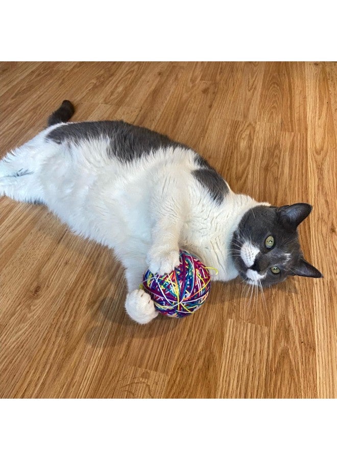 SPOT Sew Much Fun- Cat Toy Yarn Ball, Foam Ball Wrapped in Colorful String, Won't Unravel, Fun Toy for Cats and Kittens of All Ages, Rattle Inside- 3.5in Yarn Balls - Image 4