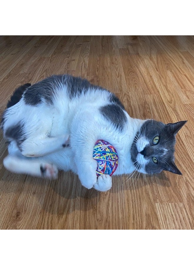 SPOT Sew Much Fun- Cat Toy Yarn Ball, Foam Ball Wrapped in Colorful String, Won't Unravel, Fun Toy for Cats and Kittens of All Ages, Rattle Inside- 3.5in Yarn Balls - Image 3