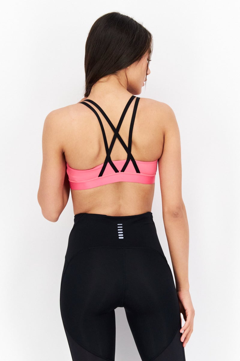PUMA Women Low Impact Elite Strappy Sports Bra, Pink - Image 2