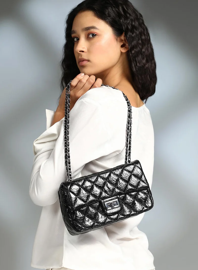 Haute Sauce  Quilted Flap Shoulder Bag for Women | Best Price UAE